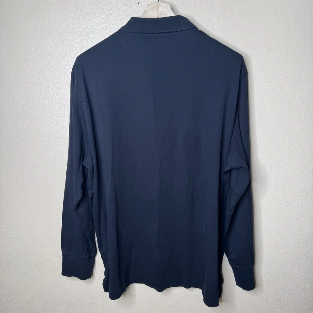 Polo Ralph Lauren Shirt Mens XXL Black Polo Long Sleeve Rugby Style Classic Fit